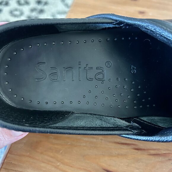 Sanita Pro Cabrio Leather Clogs Womens Black Sz 37 - Great for Nursing and Work - Picture 7 of 9